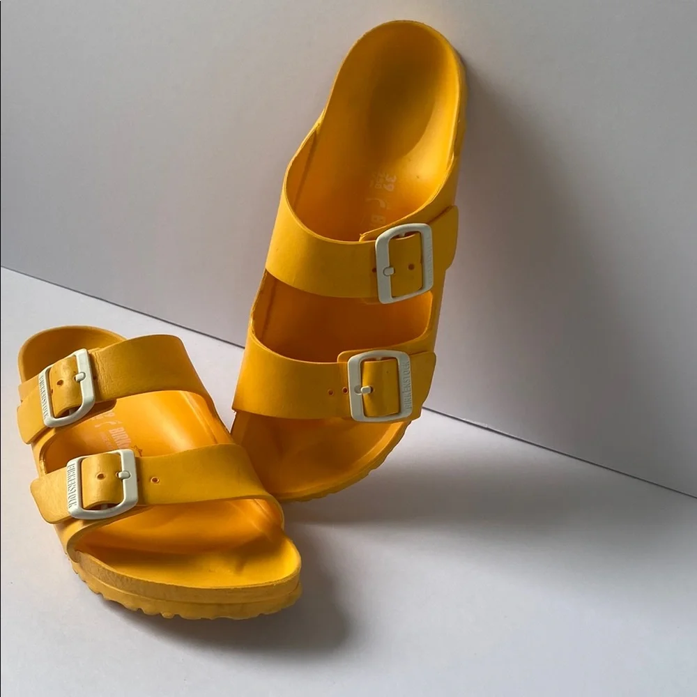 Birkenstock Yellow Sandals with Buckle Detail - Picture 2 of 11